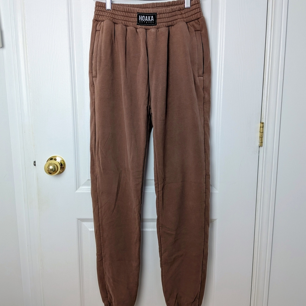 Hoaka Comfy Joggers – Women’s Small, Dusty Pink/Brown # 142